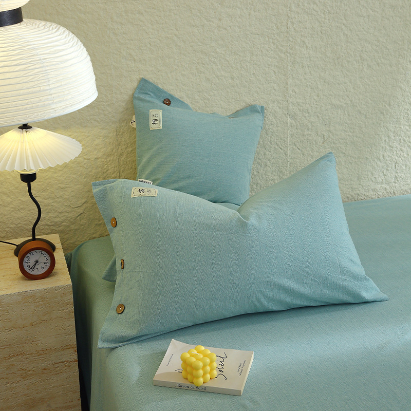 Jastučnica od 100% pamuka, 30 niti, tkanina yarn-dyed, reactive ispis i bojanje, moderni minimalistički stil