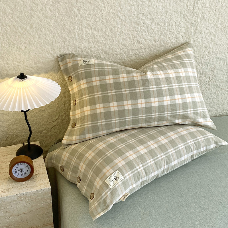 Jastučnica od 100% pamuka, 30 niti, tkanina yarn-dyed, reactive ispis i bojanje, moderni minimalistički stil