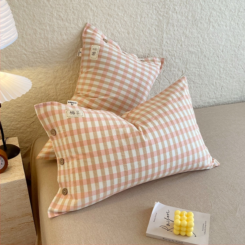 Jastučnica od 100% pamuka, 30 niti, tkanina yarn-dyed, reactive ispis i bojanje, moderni minimalistički stil