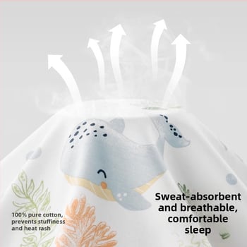 Belleptide Pamut Gumis Lepedő Babaágyhoz – Kedves Állat Minta, Súly 300–500 g