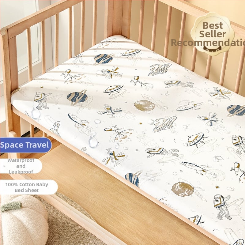 Belleptide Pamut Gumis Lepedő Babaágyhoz – Kedves Állat Minta, Súly 300–500 g