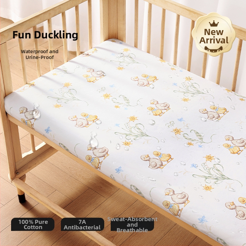 Belleptide Pamut Gumis Lepedő Babaágyhoz – Kedves Állat Minta, Súly 300–500 g