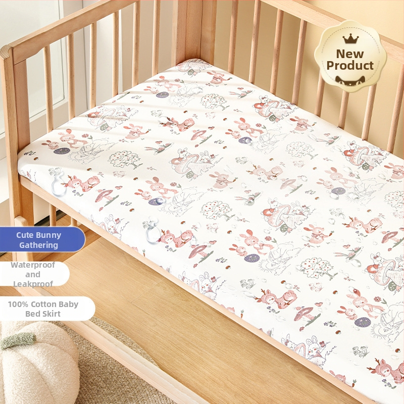 Belleptide Pamut Gumis Lepedő Babaágyhoz – Kedves Állat Minta, Súly 300–500 g