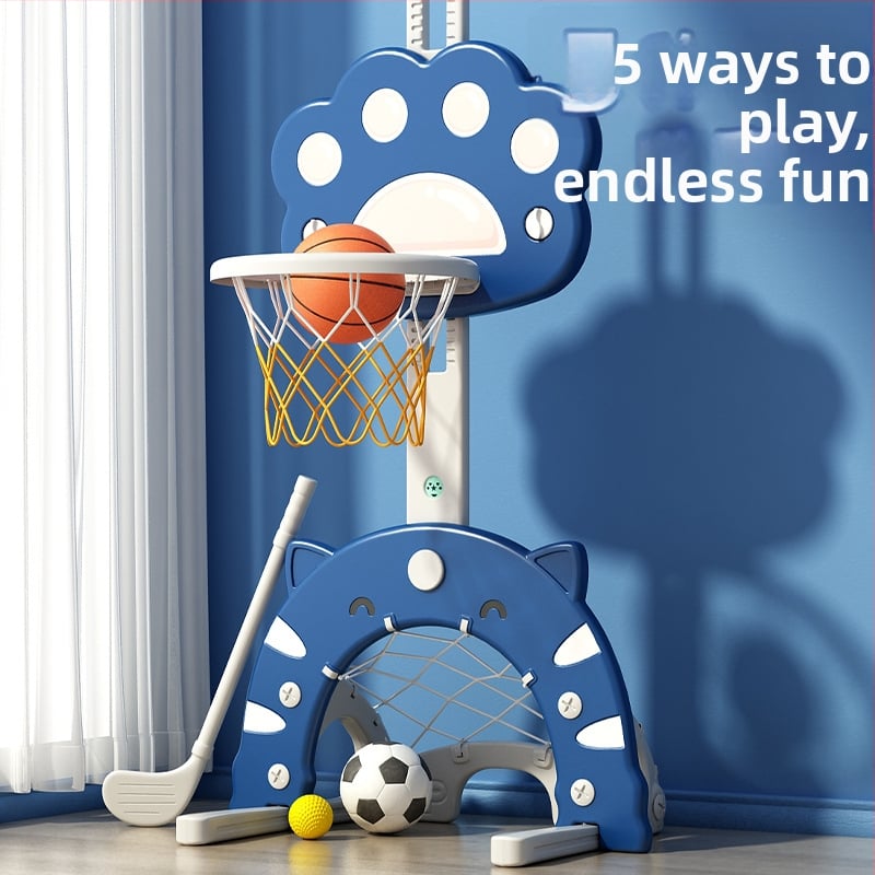 Vaikams skirtas viduje naudojamas mažo dydžio krepšinio stovas su krepšio grozu – žaislas vaikams (Medžiaga: Kita; Kategorija: krepšinio stulpas/grožas; Produkto kategorija: krepšinio lenta)