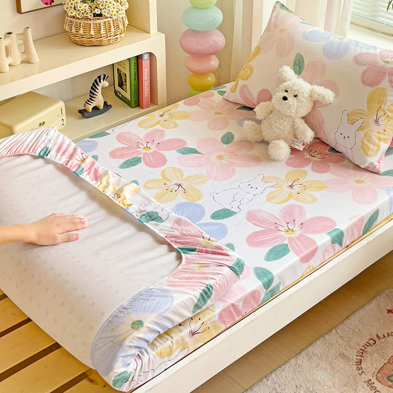 Nine-Flowered Rabbit gumirana plahte od 100% pamuka za 1,8 m studentski dom – moderan minimalistički uzorak biljaka