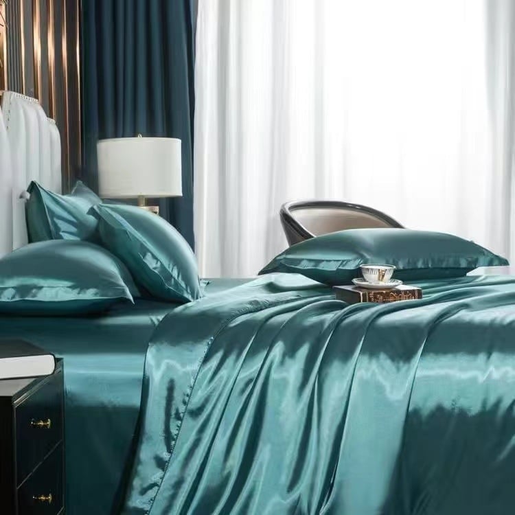 Европейски стил — тежка коприна, четириделен комплект спално бельо, тегло 2000-2500 g, Minzhiyan