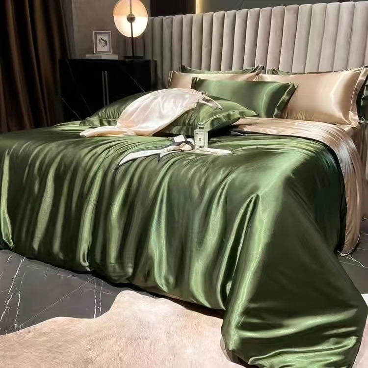 Европейски стил — тежка коприна, четириделен комплект спално бельо, тегло 2000-2500 g, Minzhiyan
