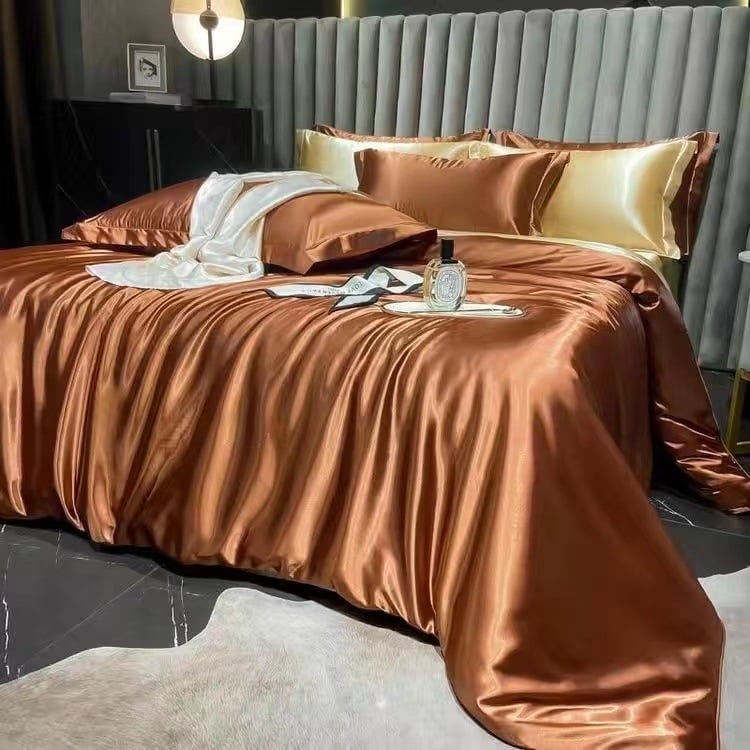 Европейски стил — тежка коприна, четириделен комплект спално бельо, тегло 2000-2500 g, Minzhiyan