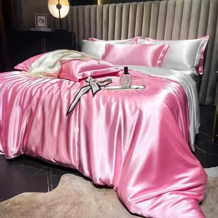 Европейски стил — тежка коприна, четириделен комплект спално бельо, тегло 2000-2500 g, Minzhiyan