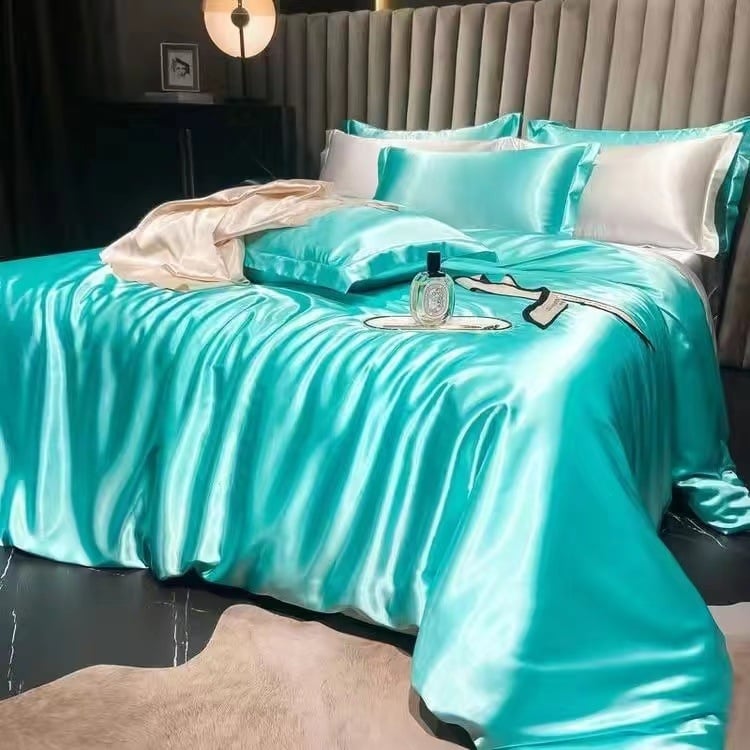 Европейски стил — тежка коприна, четириделен комплект спално бельо, тегло 2000-2500 g, Minzhiyan