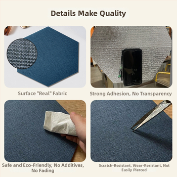 хексагонален стенен стикер от хартия, самозалепващ, против мухъл, нов китайски стил, декоративен модел