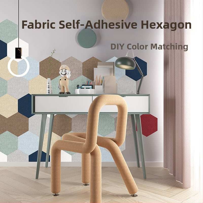 хексагонален стенен стикер от хартия, самозалепващ, против мухъл, нов китайски стил, декоративен модел