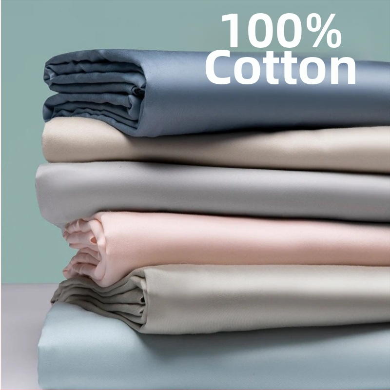 Trys dalių patalynės komplektas, 100% ilgam pluoštų medvilnė, twill audinys, vientisas raštas, reaktyvus dažymas, audinio tankis 200x100, šiuolaikinis minimalistinis stilius