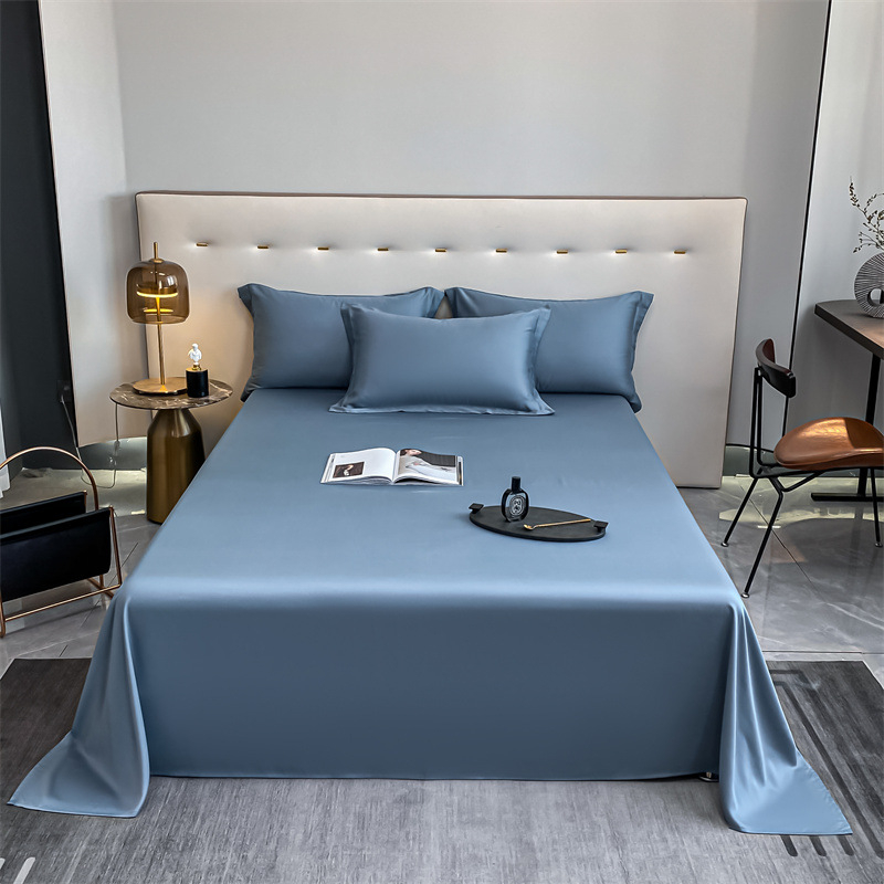 Trys dalių patalynės komplektas, 100% ilgam pluoštų medvilnė, twill audinys, vientisas raštas, reaktyvus dažymas, audinio tankis 200x100, šiuolaikinis minimalistinis stilius