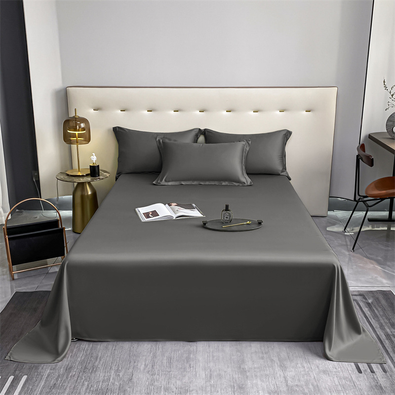 Trys dalių patalynės komplektas, 100% ilgam pluoštų medvilnė, twill audinys, vientisas raštas, reaktyvus dažymas, audinio tankis 200x100, šiuolaikinis minimalistinis stilius