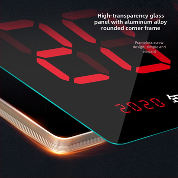 Ρολόι τοίχου με LED και αναλογική οθόνη, αιώνιο ημερολόγιο, θερμομέτρο, υγρασία, συναγερμός