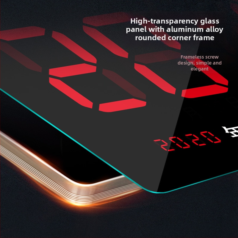 Стенен часовник с LED и аналогов дисплей, вечен календар, термометър, влажност, аларма