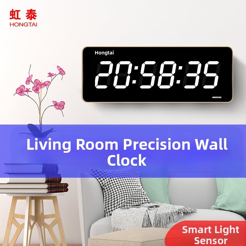 Ρολόι τοίχου με LED και αναλογική οθόνη, αιώνιο ημερολόγιο, θερμομέτρο, υγρασία, συναγερμός