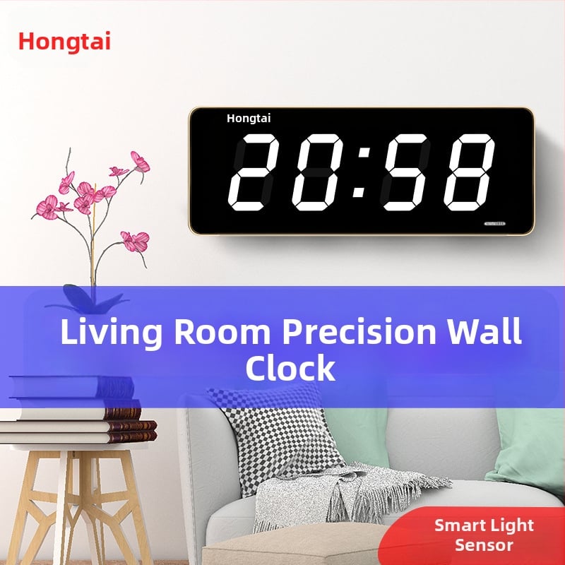 Ρολόι τοίχου με LED και αναλογική οθόνη, αιώνιο ημερολόγιο, θερμομέτρο, υγρασία, συναγερμός