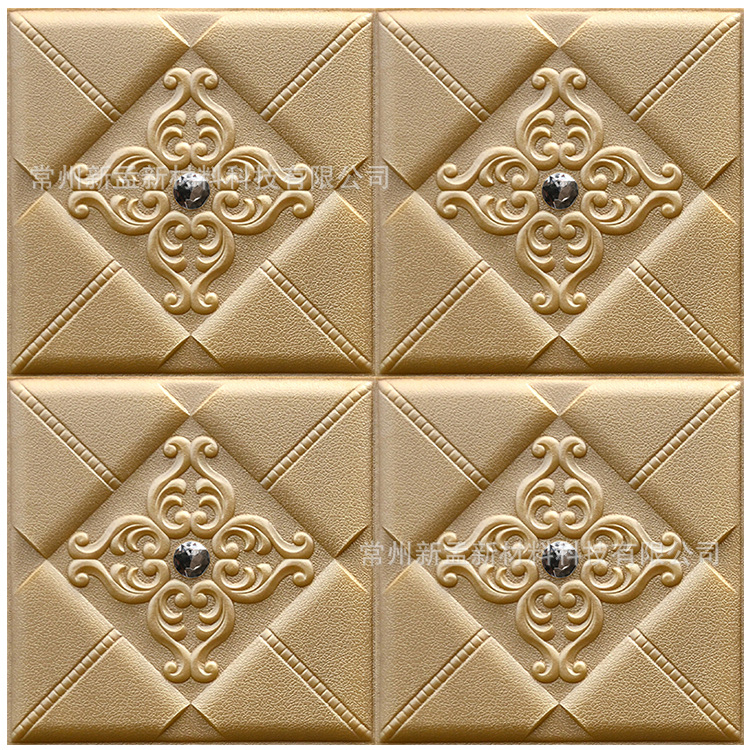 3D панели за стена от XPE пяна, европейски стил, подплатени стенни панели за телевизионен фон и декор на спалнята