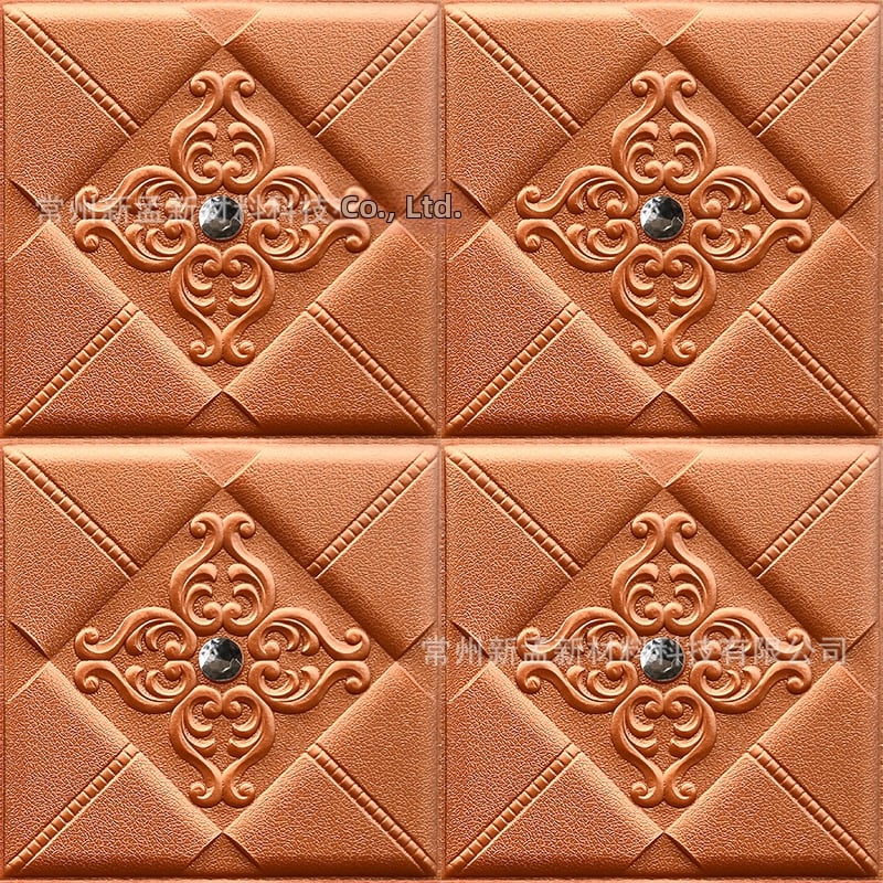 3D панели за стена от XPE пяна, европейски стил, подплатени стенни панели за телевизионен фон и декор на спалнята