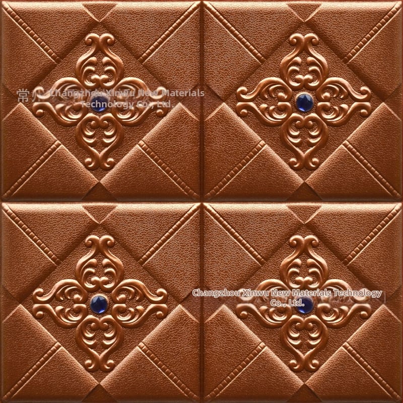 3D панели за стена от XPE пяна, европейски стил, подплатени стенни панели за телевизионен фон и декор на спалнята