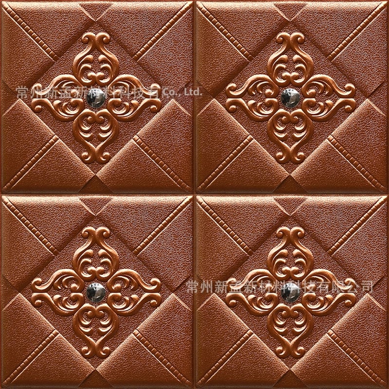 3D панели за стена от XPE пяна, европейски стил, подплатени стенни панели за телевизионен фон и декор на спалнята