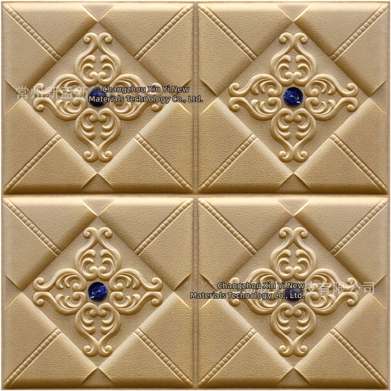 3D панели за стена от XPE пяна, европейски стил, подплатени стенни панели за телевизионен фон и декор на спалнята