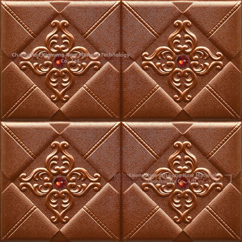 3D панели за стена от XPE пяна, европейски стил, подплатени стенни панели за телевизионен фон и декор на спалнята