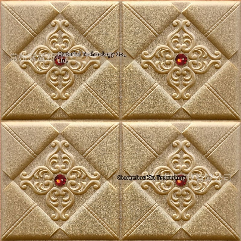 3D панели за стена от XPE пяна, европейски стил, подплатени стенни панели за телевизионен фон и декор на спалнята