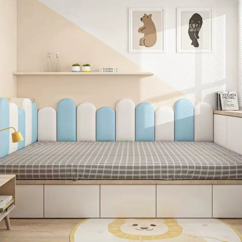 PU кожен стенен стикер за спалня – водоустойчив, модерен минималистичен дизайн