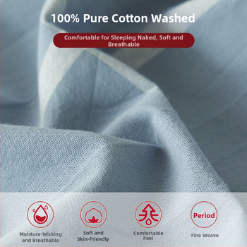 100% medvilnės patalynės komplektas, 40 siūlų, dryžuotas raštas, verpalų dažymas, reaktyvus spausdinimas