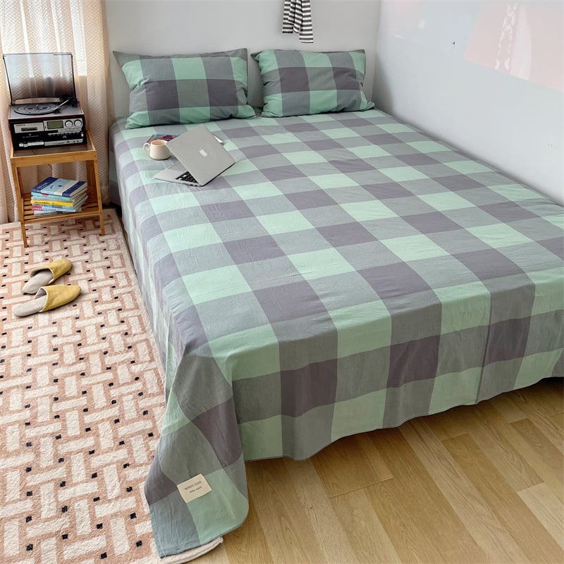 100% medvilnės patalynės komplektas, 40 siūlų, dryžuotas raštas, verpalų dažymas, reaktyvus spausdinimas