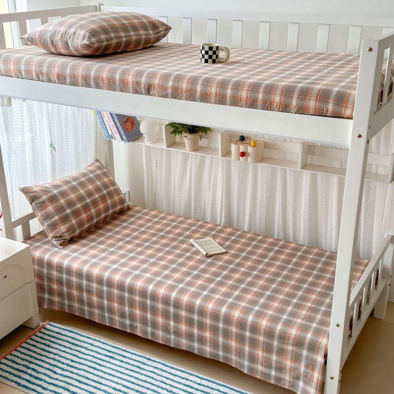 100% medvilnės patalynės komplektas, 40 siūlų, dryžuotas raštas, verpalų dažymas, reaktyvus spausdinimas