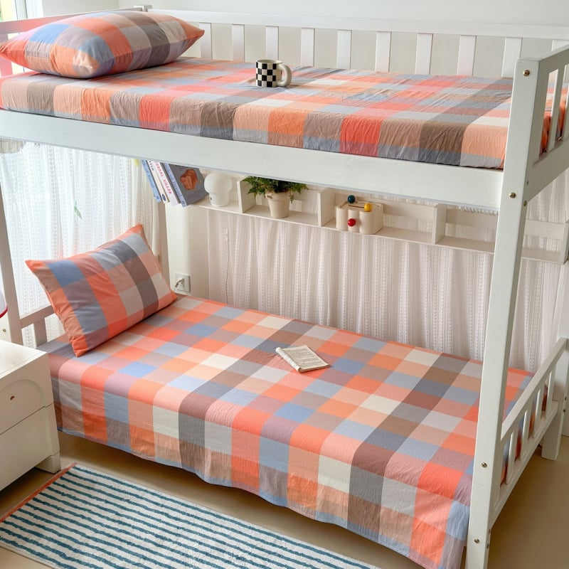 100% medvilnės patalynės komplektas, 40 siūlų, dryžuotas raštas, verpalų dažymas, reaktyvus spausdinimas