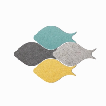 Триизмерен стенен стикер от филц с риба | Полиестерно влакно; Устойчив на влага; Анти-замърсяващ; Модерен минималистичен стил; 1 брой; Подходящ за дневна и спалня