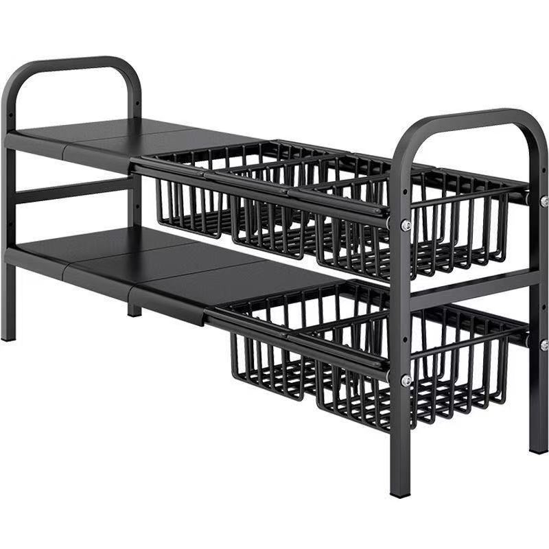 Po praustuve laikymo krepšys su teleskopine lazda, be gręžimo, sieninis organizatorius iš anglies plieno