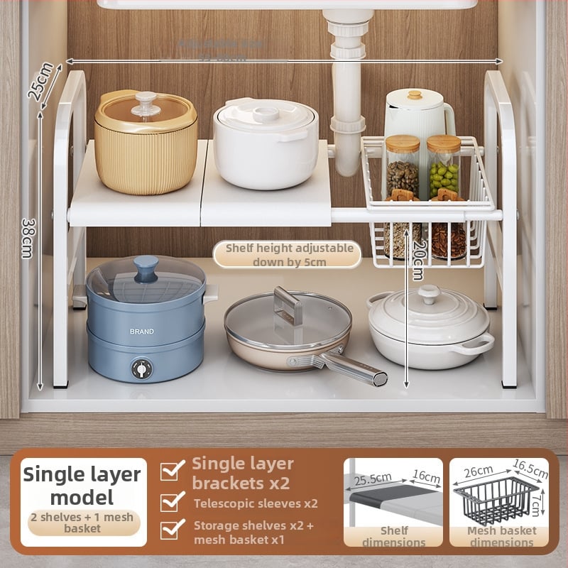 Po praustuve laikymo krepšys su teleskopine lazda, be gręžimo, sieninis organizatorius iš anglies plieno