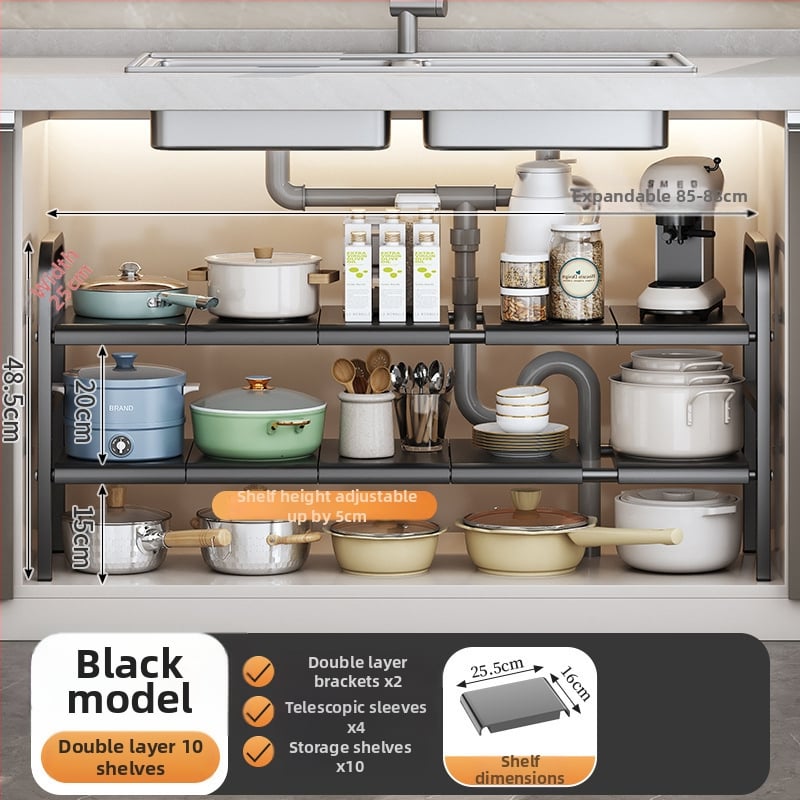 Po praustuve laikymo krepšys su teleskopine lazda, be gręžimo, sieninis organizatorius iš anglies plieno