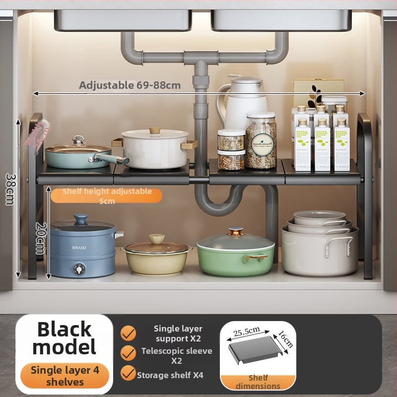 Po praustuve laikymo krepšys su teleskopine lazda, be gręžimo, sieninis organizatorius iš anglies plieno