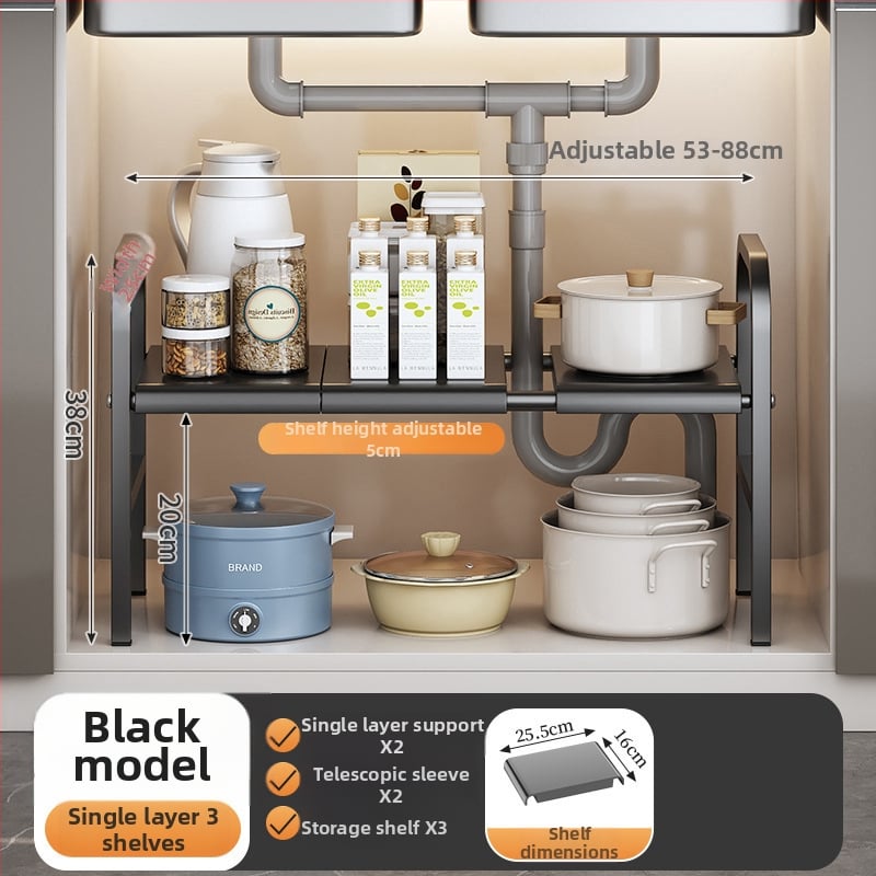 Po praustuve laikymo krepšys su teleskopine lazda, be gręžimo, sieninis organizatorius iš anglies plieno