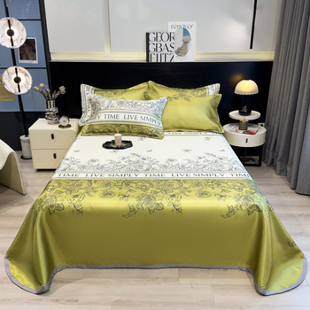 Ledo šilko kilimėlių komplektas, sulankstomas pastoralinis stilius, atvaizdas audinyje, cheminė pluoštas