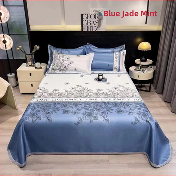 Ledo šilko kilimėlių komplektas, sulankstomas pastoralinis stilius, atvaizdas audinyje, cheminė pluoštas