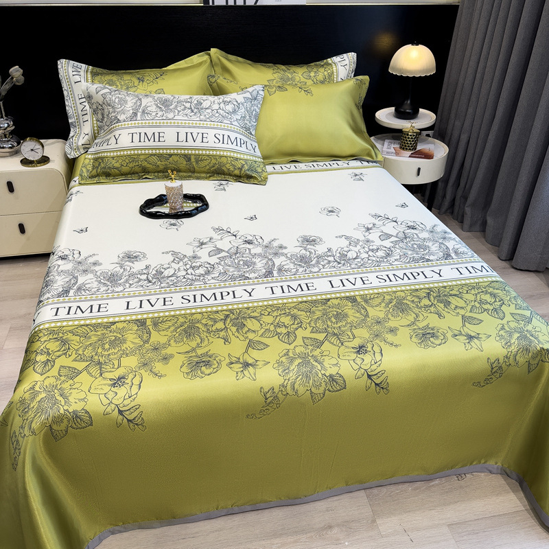 Ledo šilko kilimėlių komplektas, sulankstomas pastoralinis stilius, atvaizdas audinyje, cheminė pluoštas