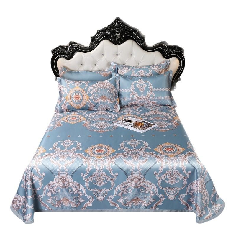 Ledo šilko kilimėlių komplektas, sulankstomas pastoralinis stilius, atvaizdas audinyje, cheminė pluoštas