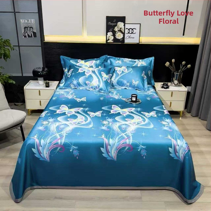 Ledo šilko kilimėlių komplektas, sulankstomas pastoralinis stilius, atvaizdas audinyje, cheminė pluoštas