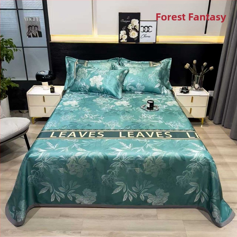 Ledo šilko kilimėlių komplektas, sulankstomas pastoralinis stilius, atvaizdas audinyje, cheminė pluoštas