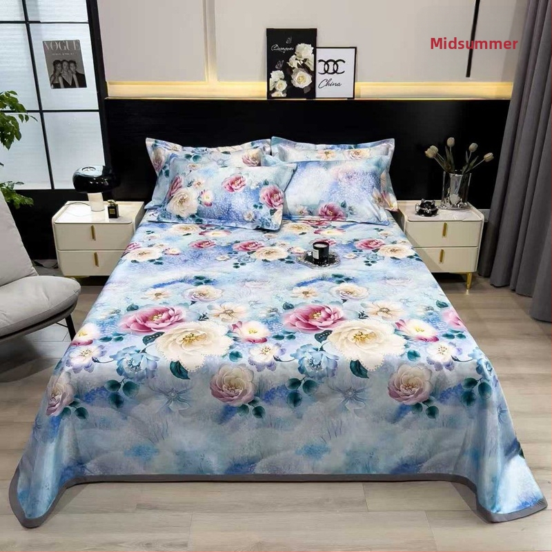 Ledo šilko kilimėlių komplektas, sulankstomas pastoralinis stilius, atvaizdas audinyje, cheminė pluoštas