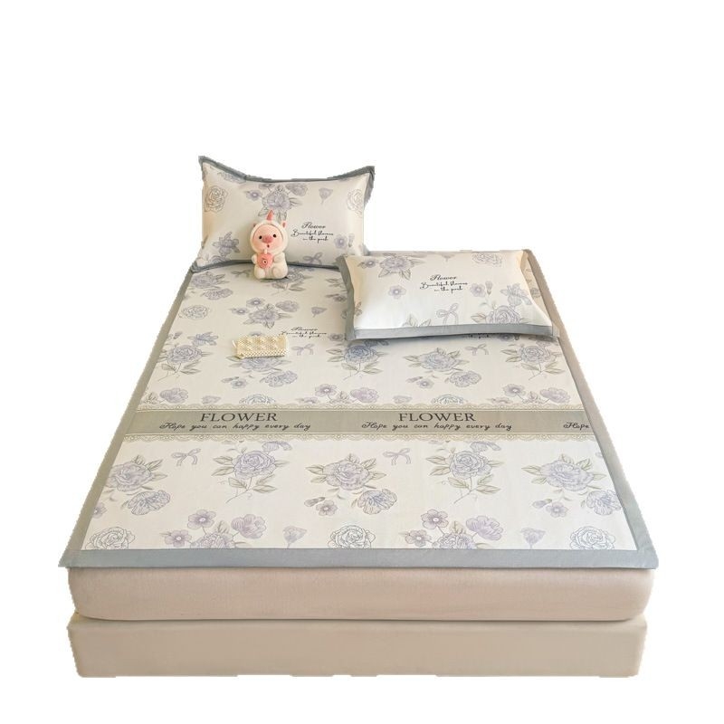 Glaixing Ice Silk ir Rattan Matų Komplektas, Jacquard Audimas, Sulankstomas Modernus Minimalistinis Dizainas