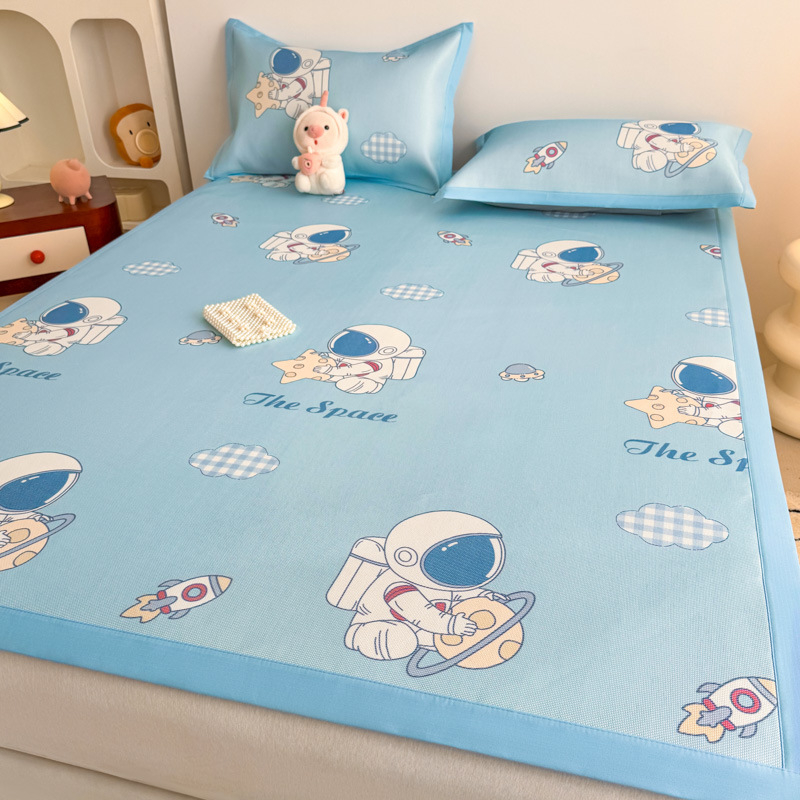 Glaixing Ice Silk ir Rattan Matų Komplektas, Jacquard Audimas, Sulankstomas Modernus Minimalistinis Dizainas